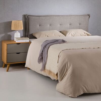 Idimex Tête de lit TIMOTHÉ 140 capitonnée En tissu rembourré Pieds en bois Design élégant Pour lits 140 cm Gris Gris - Publicité Idimex Tête de lit TIMOTHÉ 140 capitonnée En tissu rembourré Pieds en bois Design élégant Pour lits 140 cm Gris Gris - Publicité