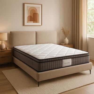 Matelas Céleste by Sampur 180x200 Mémoire de Forme & Ressorts Ensachés Épaisseur 28 cm Surmatelas Amovible Haut de Gamme - Publicité Matelas Céleste by Sampur 180x200 Mémoire de Forme & Ressorts Ensachés Épaisseur 28 cm Surmatelas Amovible Haut de Gamme - Publicité
