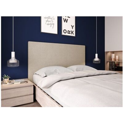 LOUNGITUDE Tête de lit lisse en tissu NUMA - Beige Largeur - 160 cm Beige - Publicité LOUNGITUDE Tête de lit lisse en tissu NUMA - Beige Largeur - 160 cm Beige - Publicité