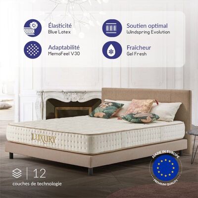 Naturalex - Luxury - 160x200 - 24 cm - Matelas - Publicité Naturalex - Luxury - 160x200 - 24 cm - Matelas - Publicité
