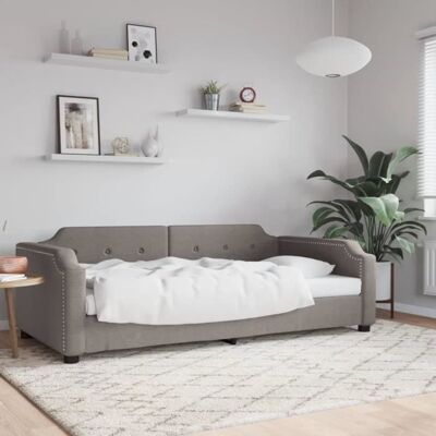 Sofa cama vidaXL Taupe 90x200 cm - Sans matelas - Publicité Sofa cama vidaXL Taupe 90x200 cm - Sans matelas - Publicité