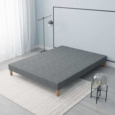 ELITE MATRESS COMPANY Sommier Tapissier gris 140x200 cm Gris - Publicité ELITE MATRESS COMPANY Sommier Tapissier gris 140x200 cm Gris - Publicité