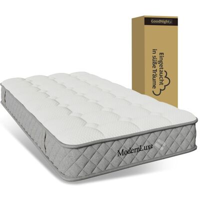 Matelas orthopédique - LANGTU - 90x200 cm - Ressorts ensachés 7 zones - Fermeté H3 - Épaisseur 20 cm - Publicité Matelas orthopédique - LANGTU - 90x200 cm - Ressorts ensachés 7 zones - Fermeté H3 - Épaisseur 20 cm - Publicité