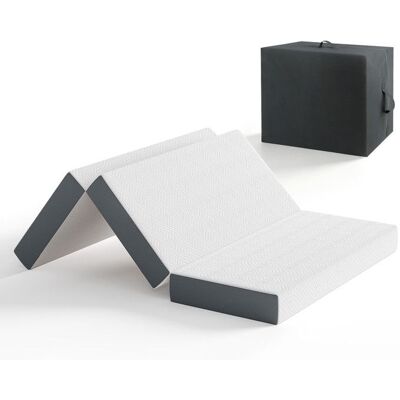 Vesgantti Matelas Pliable 60x190x10cm Mousse à Mémoire de Forme en Gel avec Sac de Transport Idéal pour Camping Lit dappoint Blanc - Publicité Vesgantti Matelas Pliable 60x190x10cm Mousse à Mémoire de Forme en Gel avec Sac de Transport Idéal pour Camping Lit dappoint Blanc - Publicité