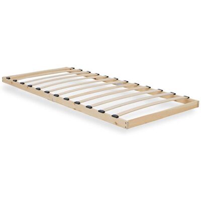 HOMESTYLE4U Sommier à lattes 90x200 en bois pin massif Lattes de lit simple Cadre de lit à lattes Marron - Publicité HOMESTYLE4U Sommier à lattes 90x200 en bois pin massif Lattes de lit simple Cadre de lit à lattes Marron - Publicité