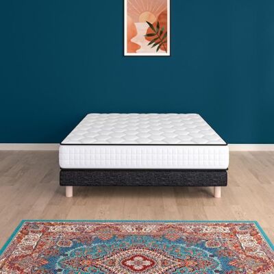 URBAN Collections NEW-YORK Ensemble sommier et matelas 160x200cm - 960 ressorts ensachés Blanc - Publicité URBAN Collections NEW-YORK Ensemble sommier et matelas 160x200cm - 960 ressorts ensachés Blanc - Publicité