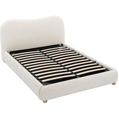 Lit de rangement Vanari 160x200cm Blanc - Sans matelas - Avec sommier - Publicité Lit de rangement Vanari 160x200cm Blanc - Sans matelas - Avec sommier - Publicité