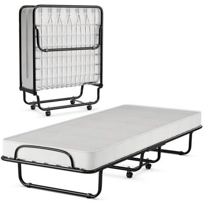 Lit Pliant Costway avec Matelas en Mousse à Mémoire - Cadre en Acier Portable - Publicité Lit Pliant Costway avec Matelas en Mousse à Mémoire - Cadre en Acier Portable - Publicité