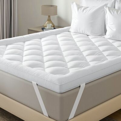 BedStory Surmatelas 160x200 cm Surmatelas en Fibre Épaisseur de 5 cmMoelleux Anti-acarien Respirant 2 Places - Publicité BedStory Surmatelas 160x200 cm Surmatelas en Fibre Épaisseur de 5 cmMoelleux Anti-acarien Respirant 2 Places - Publicité