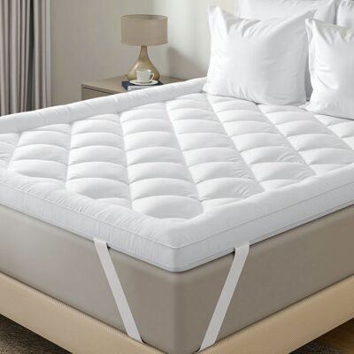 BedStory Surmatelas 140x190 cm Surmatelas en Fibre Épaisseur de 5 cmMoelleux Anti-acarien Respirant 2 Places - Publicité BedStory Surmatelas 140x190 cm Surmatelas en Fibre Épaisseur de 5 cmMoelleux Anti-acarien Respirant 2 Places - Publicité