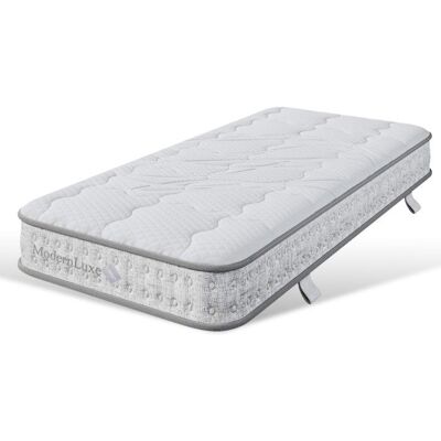 NOBRAND Matelas simple 90x200cm Épaisseur 15cm 7 zones ressorts ensachés mousse froide orthopédique OEKO-TEX anti-allergique blanc - Publicité NOBRAND Matelas simple 90x200cm Épaisseur 15cm 7 zones ressorts ensachés mousse froide orthopédique OEKO-TEX anti-allergique blanc - Publicité