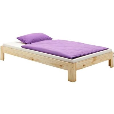Idimex Lit futon THOMAS couchage double 140 x 200 cm 2 places / 2 personnes en pin massif vernis naturel Marron - Publicité Idimex Lit futon THOMAS couchage double 140 x 200 cm 2 places / 2 personnes en pin massif vernis naturel Marron - Publicité