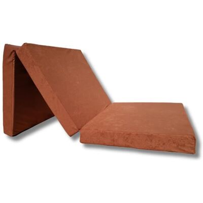 Matelas Pliable 190x90x8 cm Fauteuil futon chauffeuse - Natalia Spzoo - 90x190 cm - Marron clair - Publicité Matelas Pliable 190x90x8 cm Fauteuil futon chauffeuse - Natalia Spzoo - 90x190 cm - Marron clair - Publicité