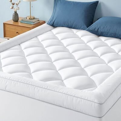 BedStory Surmatelas 140 x 190cm 10 cm dépaisseur Surmatelas avec protège-Matelas Lavable en Machine - Publicité BedStory Surmatelas 140 x 190cm 10 cm dépaisseur Surmatelas avec protège-Matelas Lavable en Machine - Publicité
