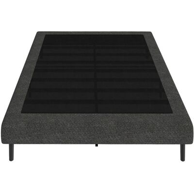 Sommier tapissier - HOMCOM - housse en chenille - cadre de lit à lattes charge max. 400 kg - 140x190 cm - gris Gris - Publicité Sommier tapissier - HOMCOM - housse en chenille - cadre de lit à lattes charge max. 400 kg - 140x190 cm - gris Gris - Publicité
