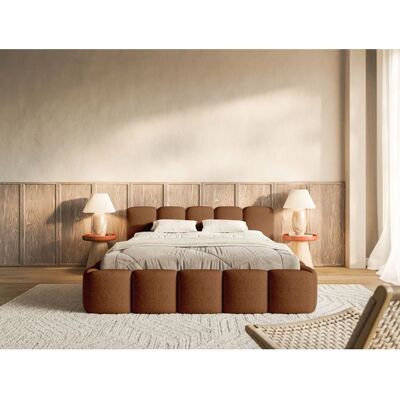 SELSEY Lit rembourré – Cloudy Low – 180x200 cm – cuivre – chenille hydrophobe Marron - Publicité SELSEY Lit rembourré – Cloudy Low – 180x200 cm – cuivre – chenille hydrophobe Marron - Publicité