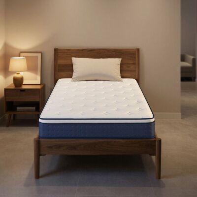 VASAGLE Matelas à Mémoire de Forme Gel 90 x 190 cm Hybride Ressorts Ensachés Soutien 7 Zones Housse Respirante Bleu - Publicité VASAGLE Matelas à Mémoire de Forme Gel 90 x 190 cm Hybride Ressorts Ensachés Soutien 7 Zones Housse Respirante Bleu - Publicité
