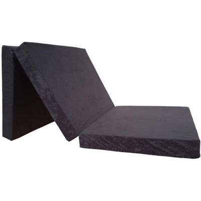 Matelas lit futon pliable pliant - NATALIA SPZOO - noir - Mousse polyuréthane - 1 personne - Publicité Matelas lit futon pliable pliant - NATALIA SPZOO - noir - Mousse polyuréthane - 1 personne - Publicité