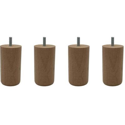 4 pieds cylindriques bois naturel 20 cm - Naturel - Fabriqué en France - Someo Marron - Publicité 4 pieds cylindriques bois naturel 20 cm - Naturel - Fabriqué en France - Someo Marron - Publicité