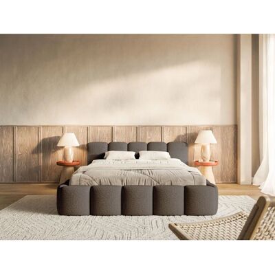 SELSEY Lit rembourré– Cloudy Low – 160x200 cm – brun Marron - Publicité SELSEY Lit rembourré– Cloudy Low – 160x200 cm – brun Marron - Publicité