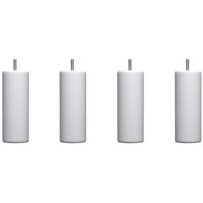 4 pieds cylindriques bois blanc 15 cm - Blanc - Fabriqué en France - Someo Blanc - Publicité 4 pieds cylindriques bois blanc 15 cm - Blanc - Fabriqué en France - Someo Blanc - Publicité