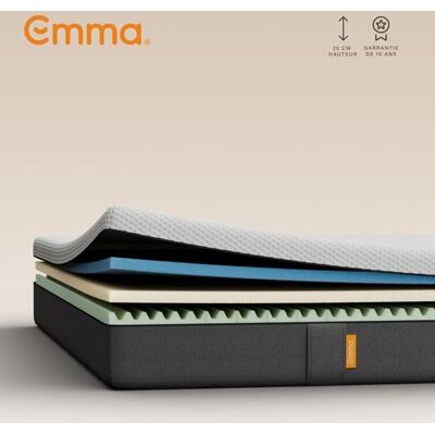 Matelas Emma 25 en Mousse à Mémoire - Toutes Positions - Publicité Matelas Emma 25 en Mousse à Mémoire - Toutes Positions - Publicité