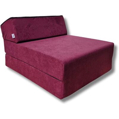 Matelas chauffeuse lit fauteuil futon pliable pliant 160x60x12 cm - NATALIA SPZOO - Violet - Mousse ferme - 1 place Violet - Publicité Matelas chauffeuse lit fauteuil futon pliable pliant 160x60x12 cm - NATALIA SPZOO - Violet - Mousse ferme - 1 place Violet - Publicité