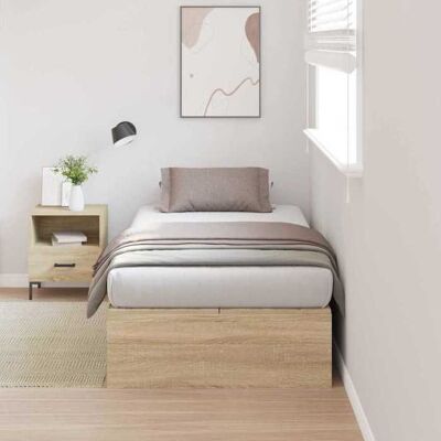 Lit de rangement Sonoma 100x200cm Vidaxl - Storage Bed - Publicité Lit de rangement Sonoma 100x200cm Vidaxl - Storage Bed - Publicité