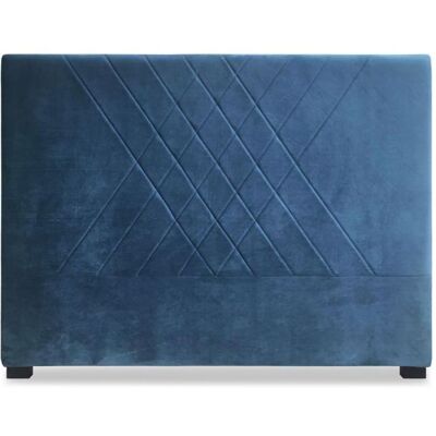 MENZZO Tête de lit Diam 160cm Velours Bleu - Velours L160 x P8 x H120 cm Bleu - Publicité MENZZO Tête de lit Diam 160cm Velours Bleu - Velours L160 x P8 x H120 cm Bleu - Publicité