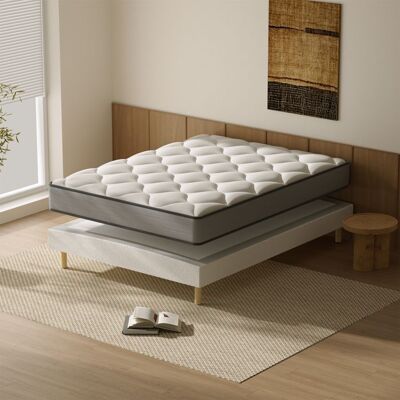 TEENO Matelas à ressorts 140x190cm+Sommier Matelas Ressorts Ensachés HybridSommier Tapissier de protection Épais 20cm Gris - Publicité TEENO Matelas à ressorts 140x190cm+Sommier Matelas Ressorts Ensachés HybridSommier Tapissier de protection Épais 20cm Gris - Publicité