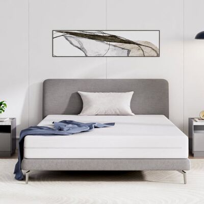 Matelas en mousse de bambou - Avenco - 140x190 cm - Hauteur 16 cm - 7 zones de confort - Double face H3/H4 - Publicité Matelas en mousse de bambou - Avenco - 140x190 cm - Hauteur 16 cm - 7 zones de confort - Double face H3/H4 - Publicité
