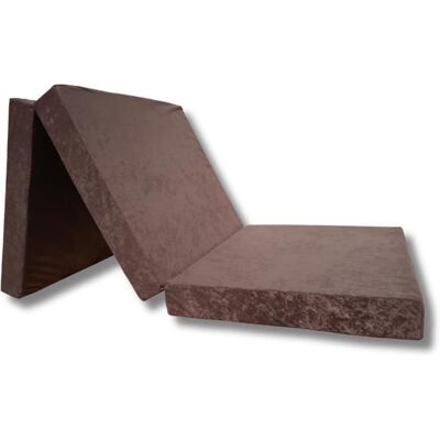 Matelas futon pliable - marque - 195x65x10 cm - confort ferme - choix de couleurs Marron - Publicité Matelas futon pliable - marque - 195x65x10 cm - confort ferme - choix de couleurs Marron - Publicité