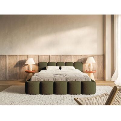 SELSEY Lit rembourré– Cloudy Low – 200x200 cm – olive Vert - Publicité SELSEY Lit rembourré– Cloudy Low – 200x200 cm – olive Vert - Publicité