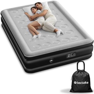 Matelas gonflable - TECTAKE - Matelas pneumatique AIRDREAMS en PVC avec pompe électrique et sac 200 x 148 x 44 cm - Noir/Blanc Noir - Publicité Matelas gonflable - TECTAKE - Matelas pneumatique AIRDREAMS en PVC avec pompe électrique et sac 200 x 148 x 44 cm - Noir/Blanc Noir - Publicité