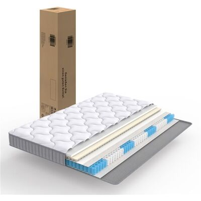 NOBRAND Matelas 90x200 H3 10cm ressorts ensachés 7 zones pour canapé-lit lit pliant ou lit temporaire soutien ferme adulte - Publicité NOBRAND Matelas 90x200 H3 10cm ressorts ensachés 7 zones pour canapé-lit lit pliant ou lit temporaire soutien ferme adulte - Publicité