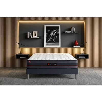 SOMNESS Ensemble sommier + matelas REGEN à mémoire de forme 140x190 Noir - Publicité SOMNESS Ensemble sommier + matelas REGEN à mémoire de forme 140x190 Noir - Publicité