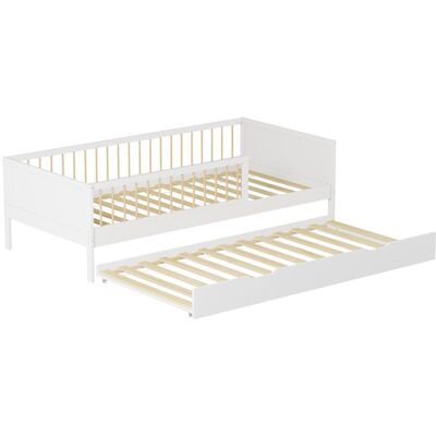 HAPPY GARDEN Lit gigogne pour enfant 190x90cm blanc ADAM Blanc - Publicité HAPPY GARDEN Lit gigogne pour enfant 190x90cm blanc ADAM Blanc - Publicité