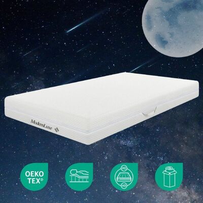 Matelas en mousse à froid - LANGTU - H2/H3 réversible - 90 x 200 cm - 20 cm 7 zones - Housse lavable 60°C - Publicité Matelas en mousse à froid - LANGTU - H2/H3 réversible - 90 x 200 cm - 20 cm 7 zones - Housse lavable 60°C - Publicité
