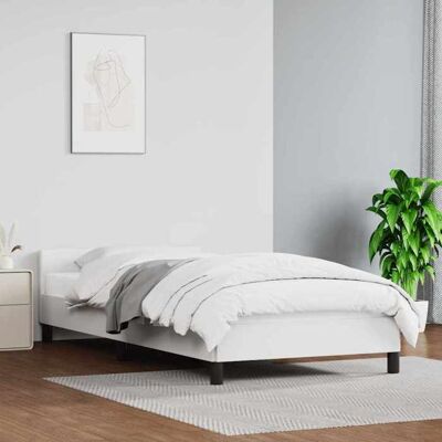 VIDAXL (Promotion octo)Structure de lit/Sommier à Lattes desgin classique - Pour Adulte - 1 Personne - avec tête de lit - blanc 90 x 200 Blanc - Publicité VIDAXL (Promotion octo)Structure de lit/Sommier à Lattes desgin classique - Pour Adulte - 1 Personne - avec tête de lit - blanc 90 x 200 Blanc - Publicité
