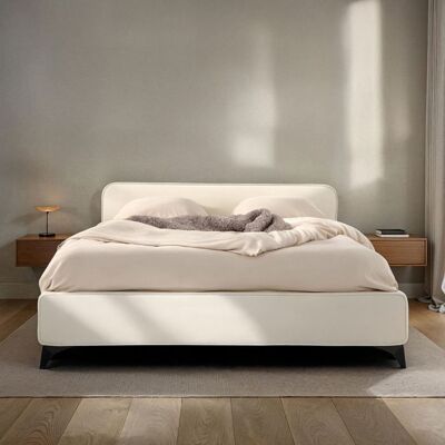 Idimex RAVELLO Lit double 140x190 cm - Lit, Revêtement en tissu, Style moderne pour 2 - Publicité Idimex RAVELLO Lit double 140x190 cm - Lit, Revêtement en tissu, Style moderne pour 2 - Publicité