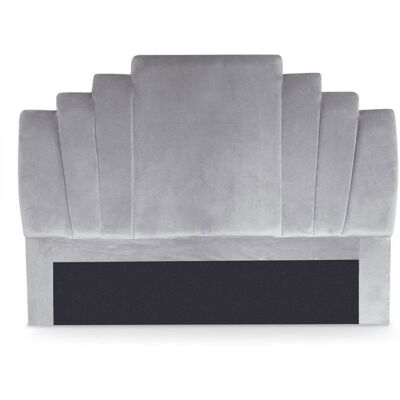 MENZZO Tête de lit Arena 160 cm Velours Argent - Velours L160 x P10 x H120 cm Gris - Publicité MENZZO Tête de lit Arena 160 cm Velours Argent - Velours L160 x P10 x H120 cm Gris - Publicité