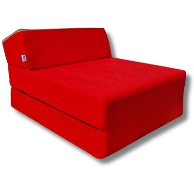 Matelas chauffeuse lit fauteuil futon pliable pliant 160x60x12 cm - NATALIA SPZOO - rouge - Mousse - Ferme - 1 place Rouge - Publicité Matelas chauffeuse lit fauteuil futon pliable pliant 160x60x12 cm - NATALIA SPZOO - rouge - Mousse - Ferme - 1 place Rouge - Publicité