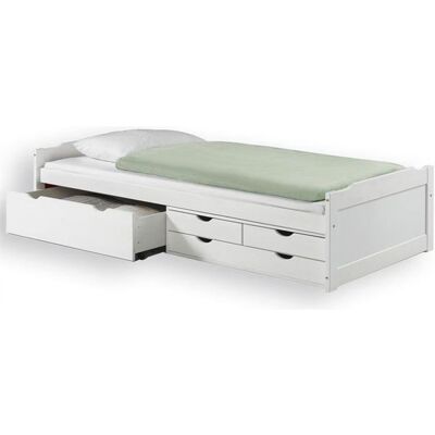 Idimex Andrea - Blanc - 90 x 200 cm - Bed - Publicité Idimex Andrea - Blanc - 90 x 200 cm - Bed - Publicité