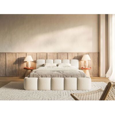 SELSEY Lit rembourré– Cloudy Low – 180x200 cm – beige clair Beige - Publicité SELSEY Lit rembourré– Cloudy Low – 180x200 cm – beige clair Beige - Publicité