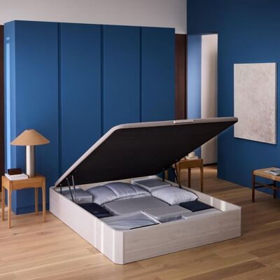 Lit coffre Space’Up Bultex 140x190 Gris - Publicité Lit coffre Space’Up Bultex 140x190 Gris - Publicité