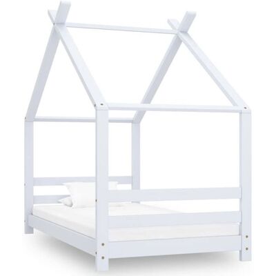 vidaXL Cadre de lit pour enfants en pin blanc 80x160 cm - Lit d'enfant - Publicité vidaXL Cadre de lit pour enfants en pin blanc 80x160 cm - Lit d'enfant - Publicité