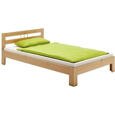 Idimex Lit simple THEO 100 x 200 cm lit pour enfant en pin massif lasuré couleur hêtre avec tête de lit Marron - Publicité Idimex Lit simple THEO 100 x 200 cm lit pour enfant en pin massif lasuré couleur hêtre avec tête de lit Marron - Publicité
