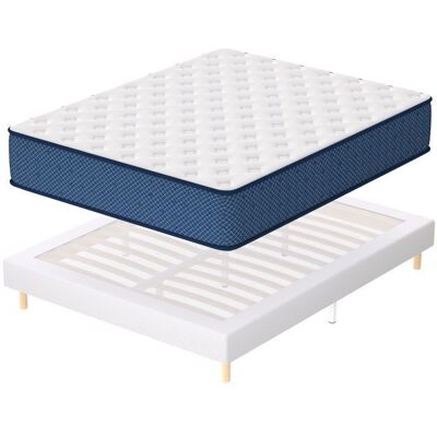 TEENO Matelas et Sommier Tapissier 140x190 Mémoire de forme Matelas 140x190x30 - Sommier 140x190 - Publicité TEENO Matelas et Sommier Tapissier 140x190 Mémoire de forme Matelas 140x190x30 - Sommier 140x190 - Publicité