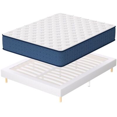 TEENO Matelas et Sommier Tapissier 160x200 Mémoire de forme Matelas 160x200x26 - Sommier 160x200 - Publicité TEENO Matelas et Sommier Tapissier 160x200 Mémoire de forme Matelas 160x200x26 - Sommier 160x200 - Publicité