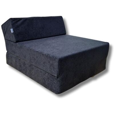 Matelas chauffeuse lit fauteuil futon pliable pliant 160x60x12 cm - NATALIA SPZOO - Noir - Mousse - Ferme - 1 place Noir - Publicité Matelas chauffeuse lit fauteuil futon pliable pliant 160x60x12 cm - NATALIA SPZOO - Noir - Mousse - Ferme - 1 place Noir - Publicité